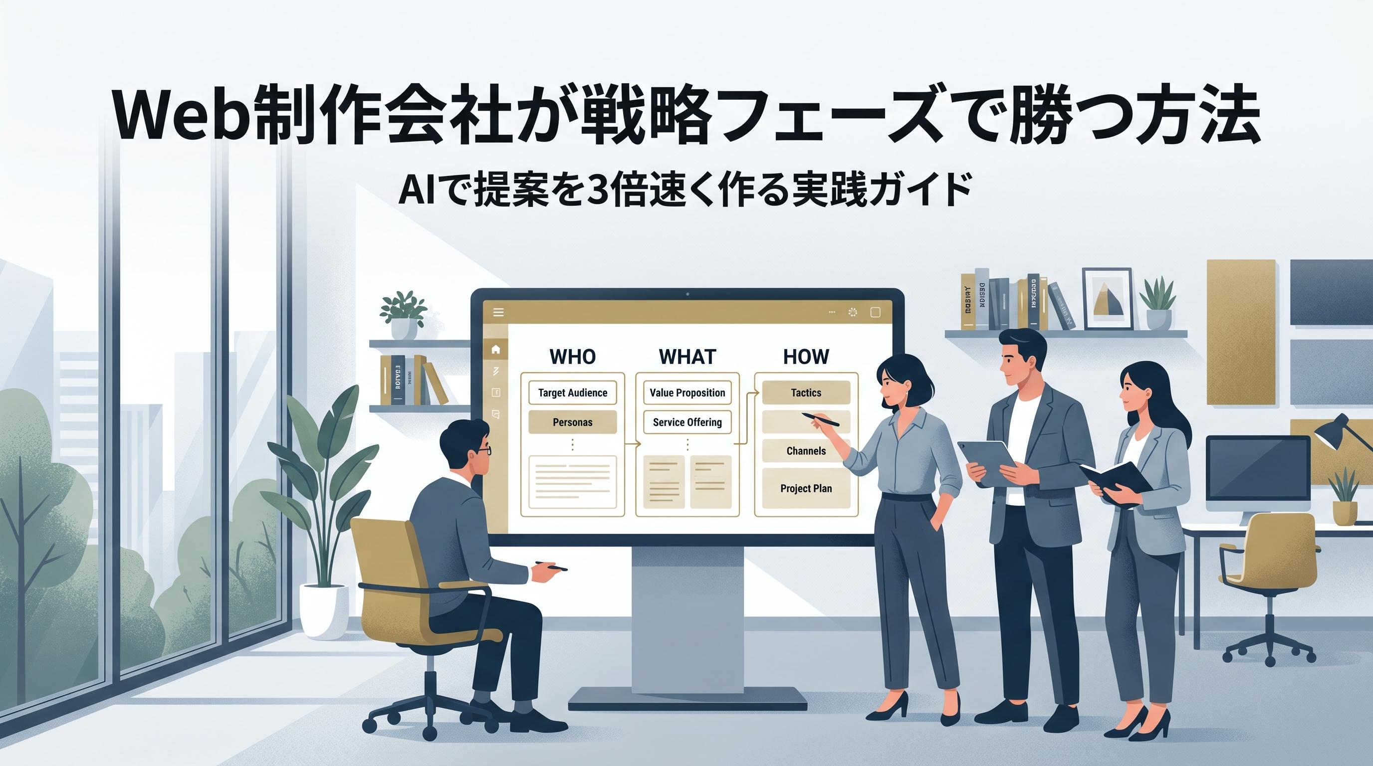 Web制作会社の戦略フェーズはAIで型化できる|マーケティング戦略提案を3倍速くする実践ガイド